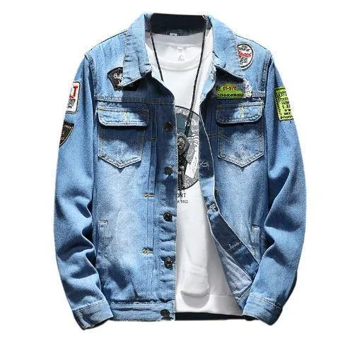 West Louis™ Spring Autumn Denim Jacket