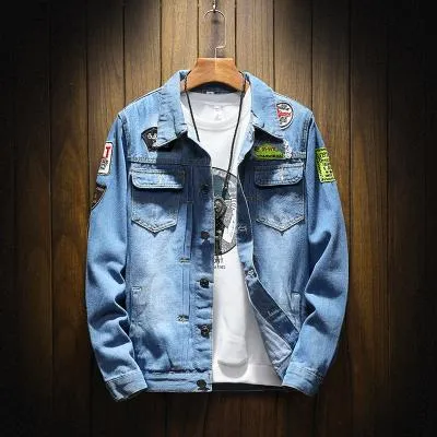 West Louis™ Spring Autumn Denim Jacket