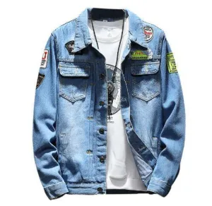 West Louis™ Spring Autumn Denim Jacket