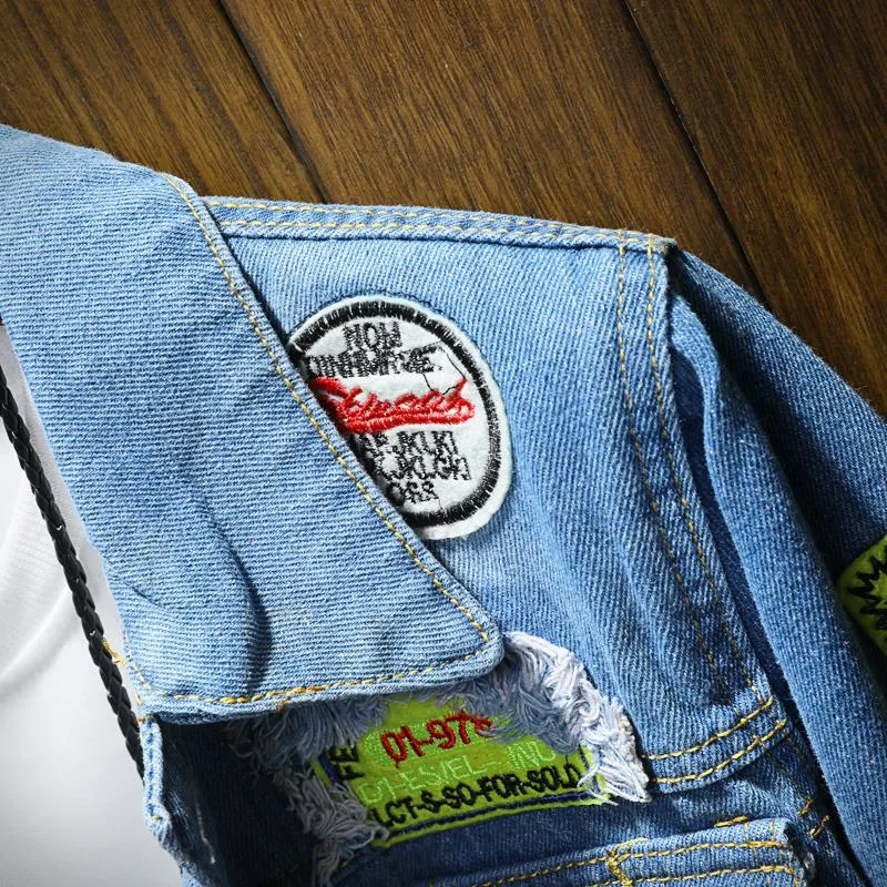 West Louis™ Spring Autumn Denim Jacket
