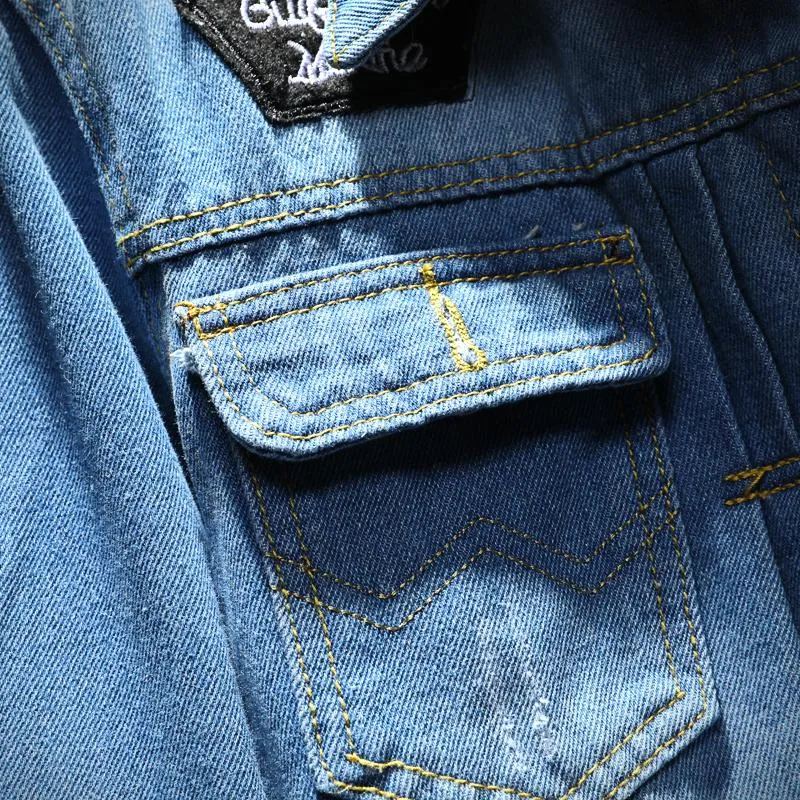 West Louis™ Spring Autumn Denim Jacket