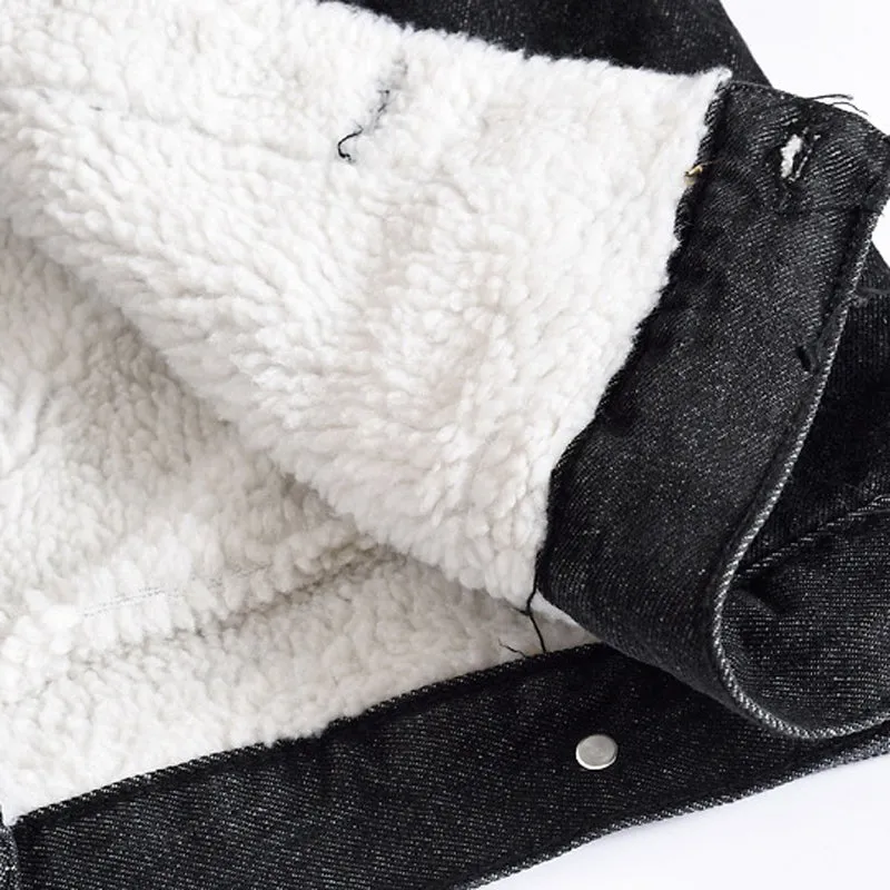 West Louis™ Winter Thick Fleece Jeans Jacket