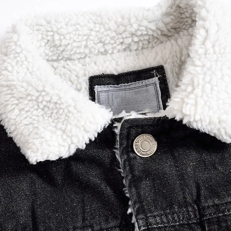 West Louis™ Winter Thick Fleece Jeans Jacket