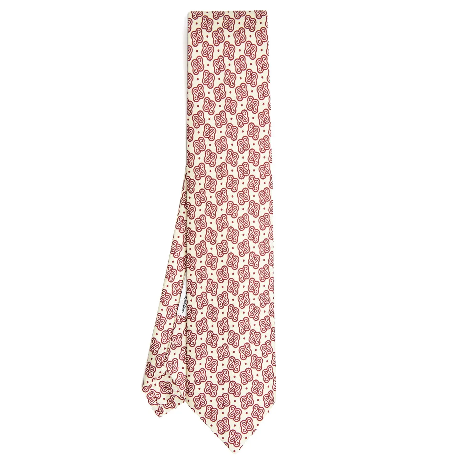 WHITE SILK TIE