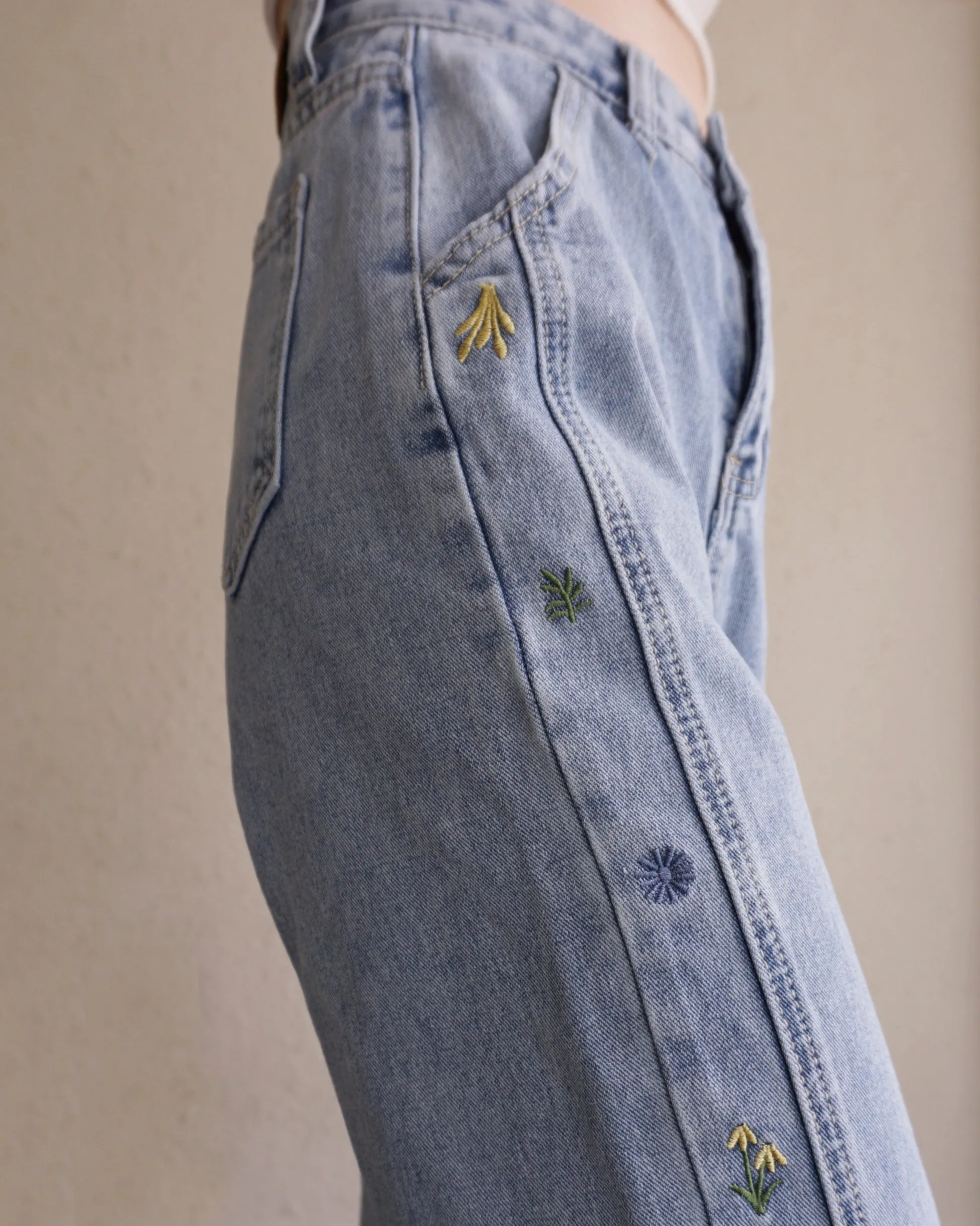 Wildflower Mom Jeans (Light Blue)