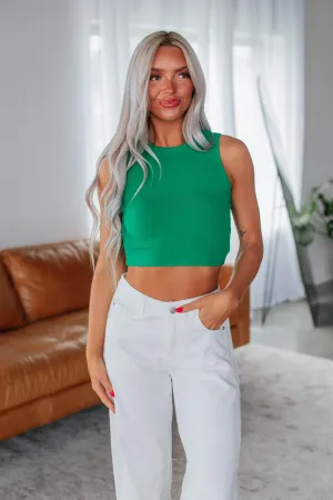 Willa Ribbed Tank - Apple