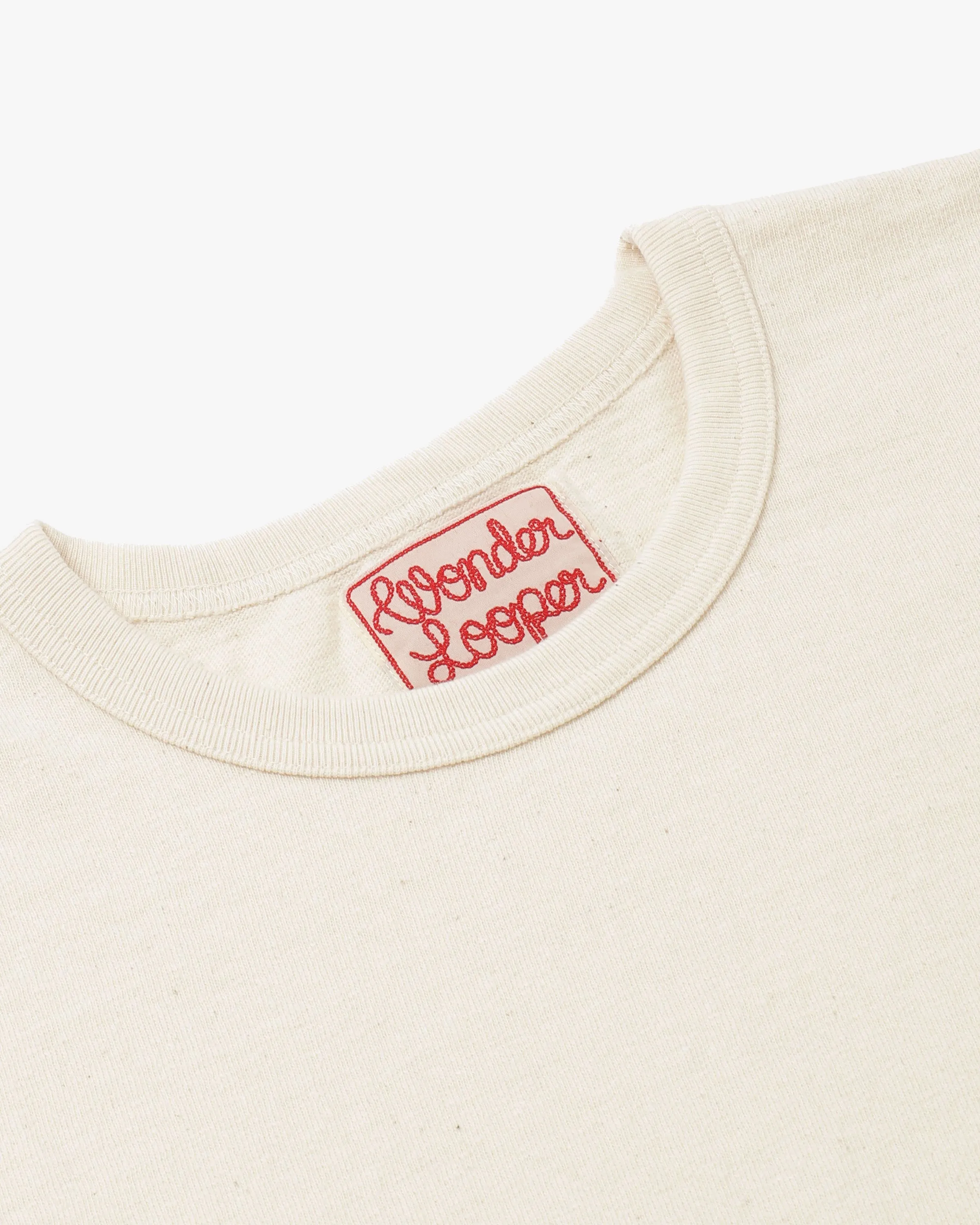 Wonder Looper ELS Recycled Cotton Slub T Shirt - Ecru