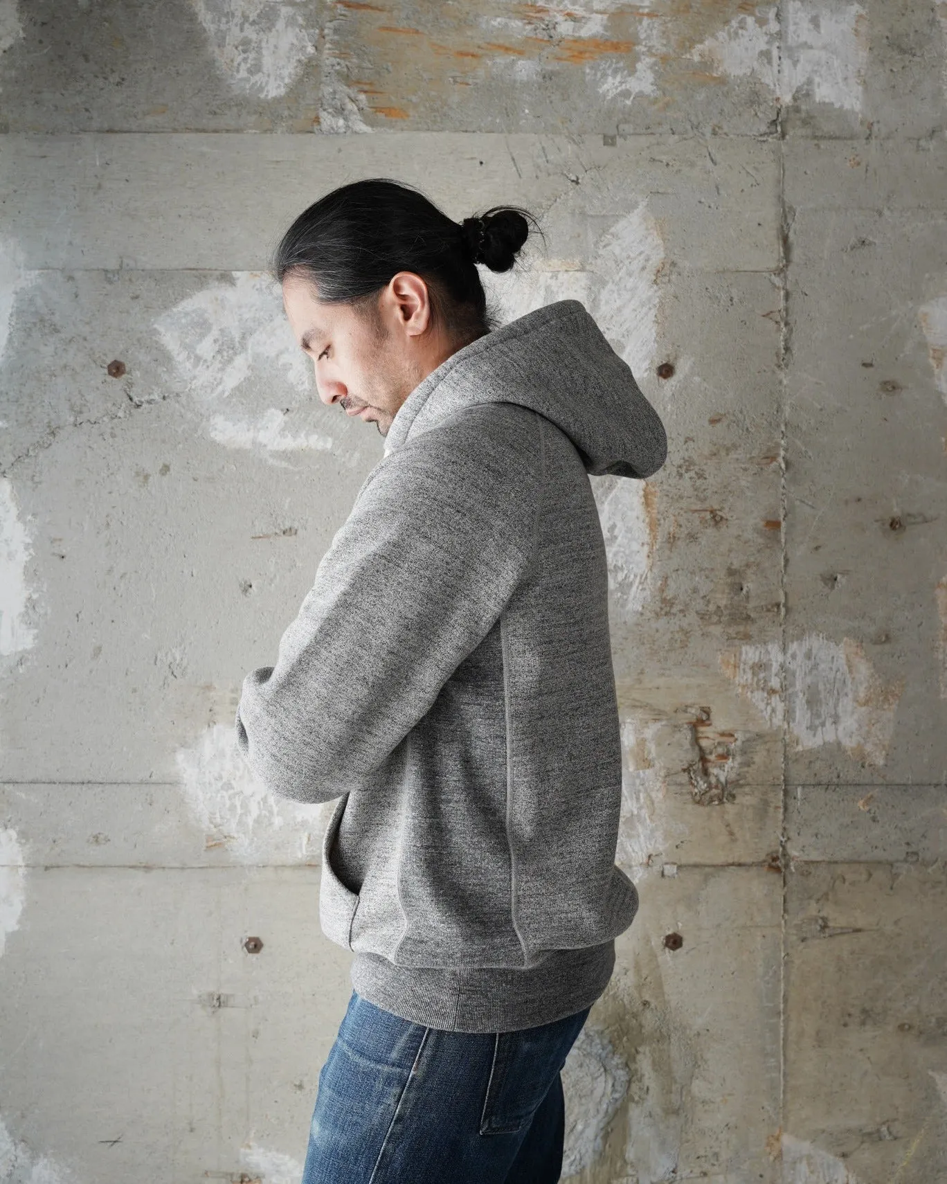 Wonder Looper Fleeced Foxfibre® Pullover Hoodie - Charcoal