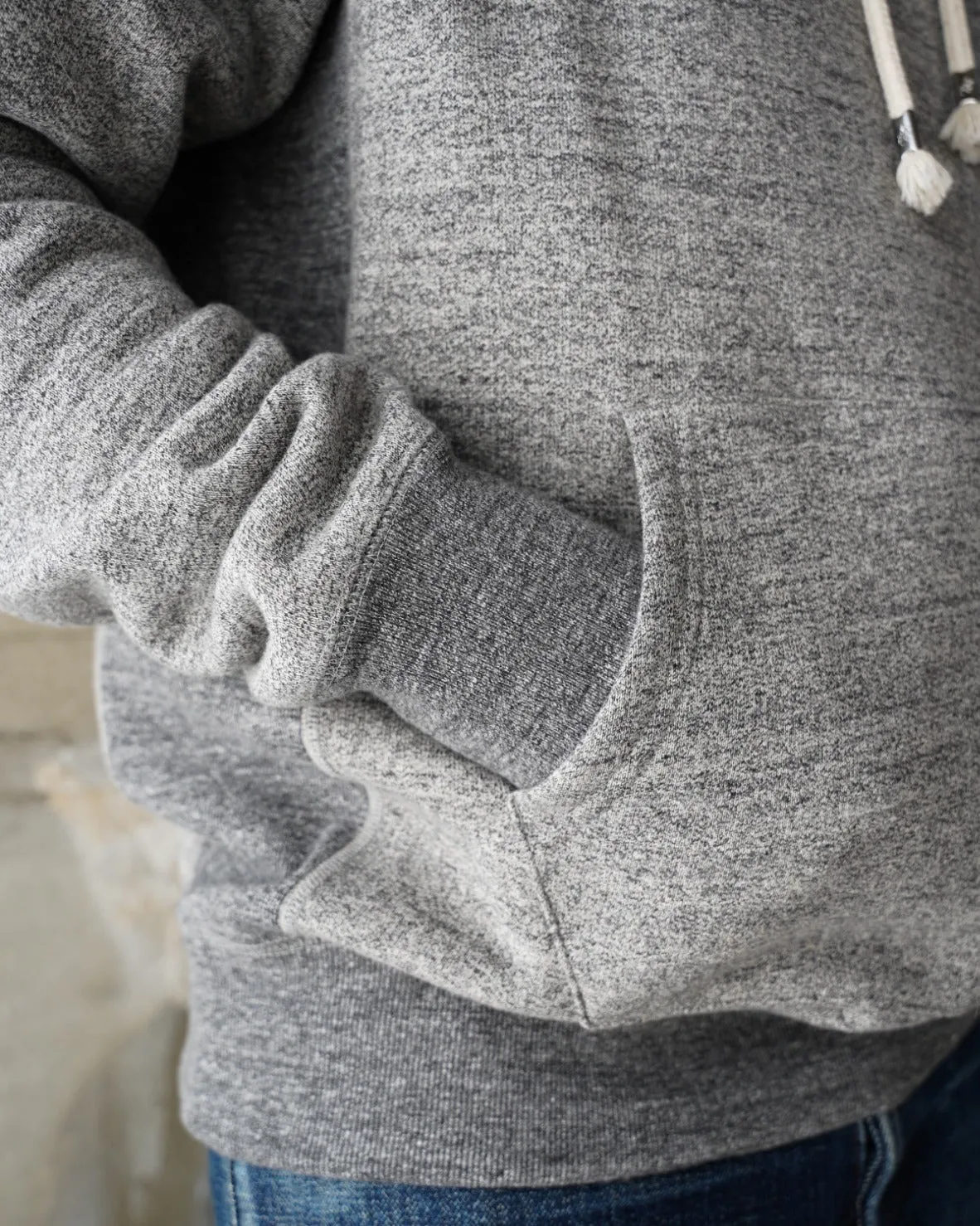Wonder Looper Fleeced Foxfibre® Pullover Hoodie - Charcoal