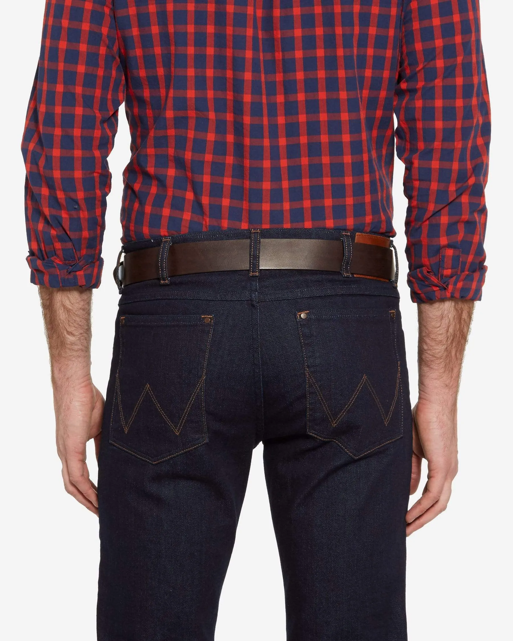 Wrangler Basic Metal Loop Belt - Brown