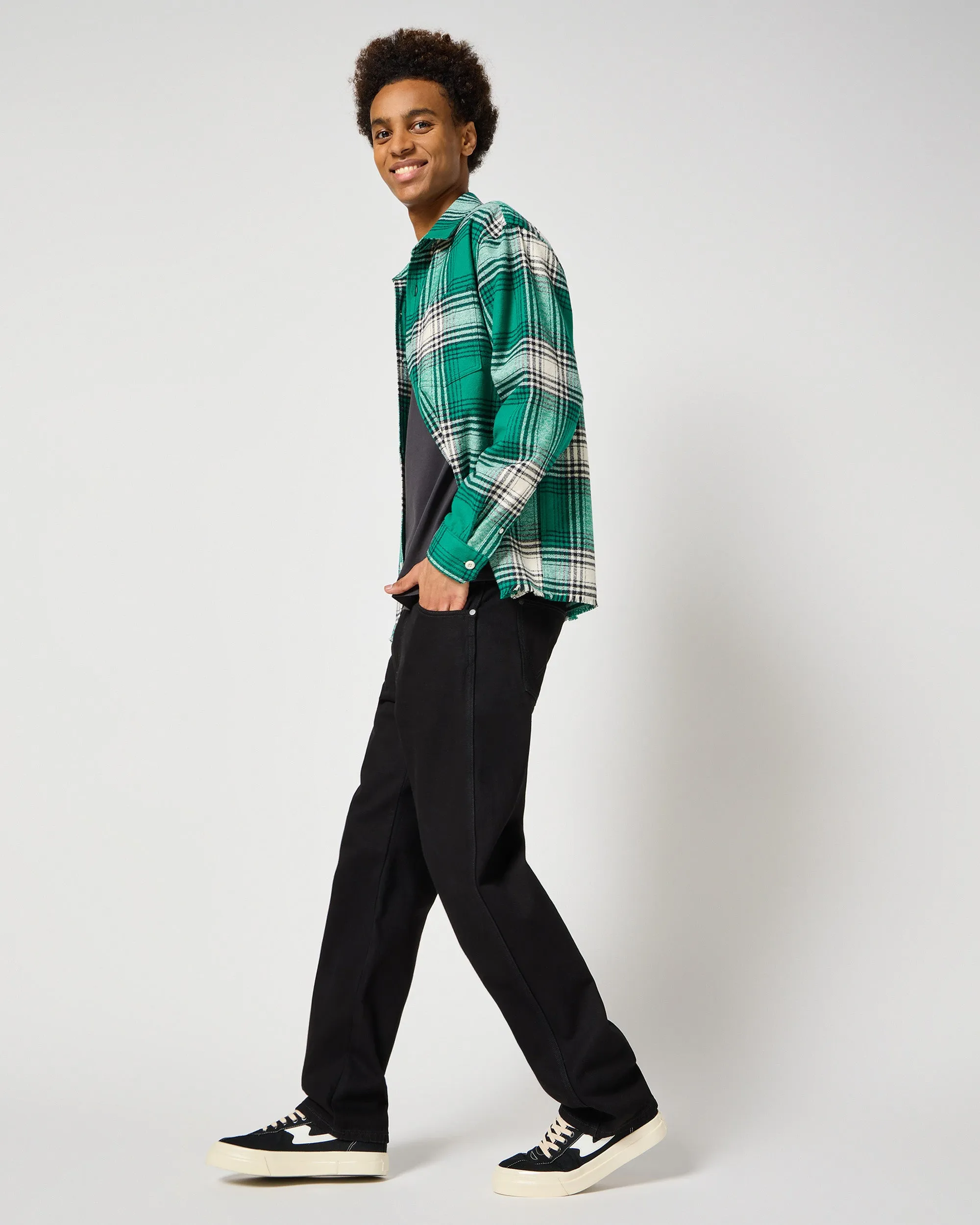 Wrangler Frontier Relaxed Straight Mens Jeans - Jet Wash