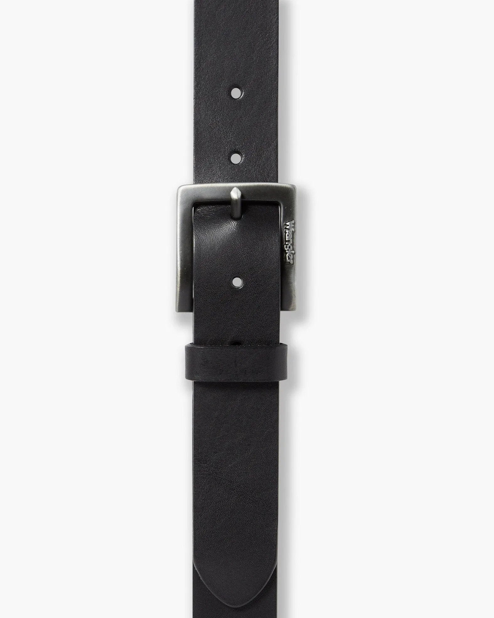 Wrangler Kabel Buckle Leather Belt - Black