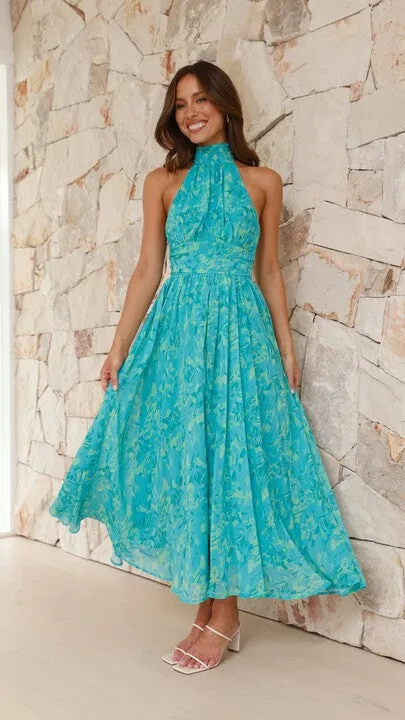 Zahava Maxi Dress - Green Floral