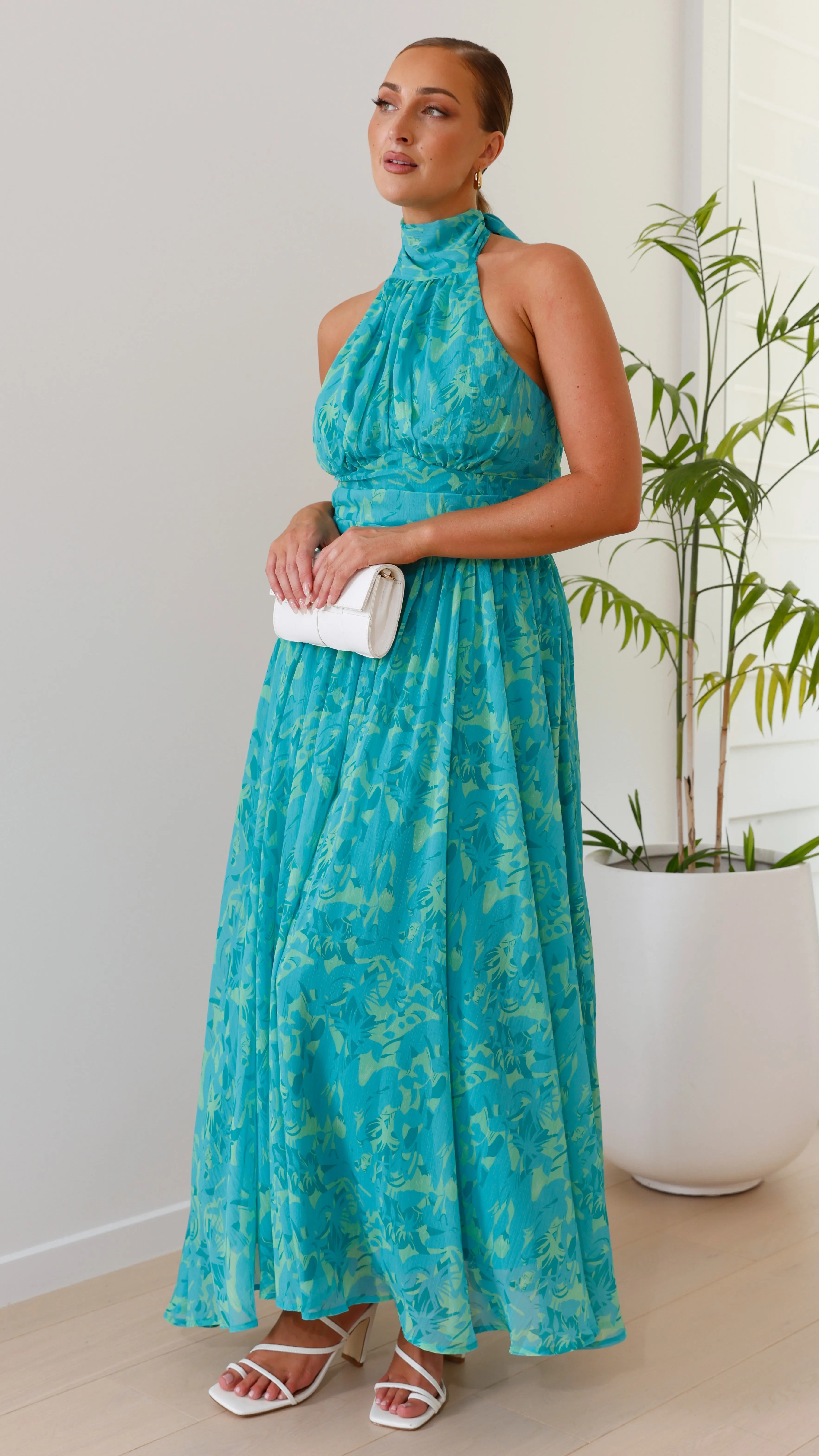 Zahava Maxi Dress - Green Floral