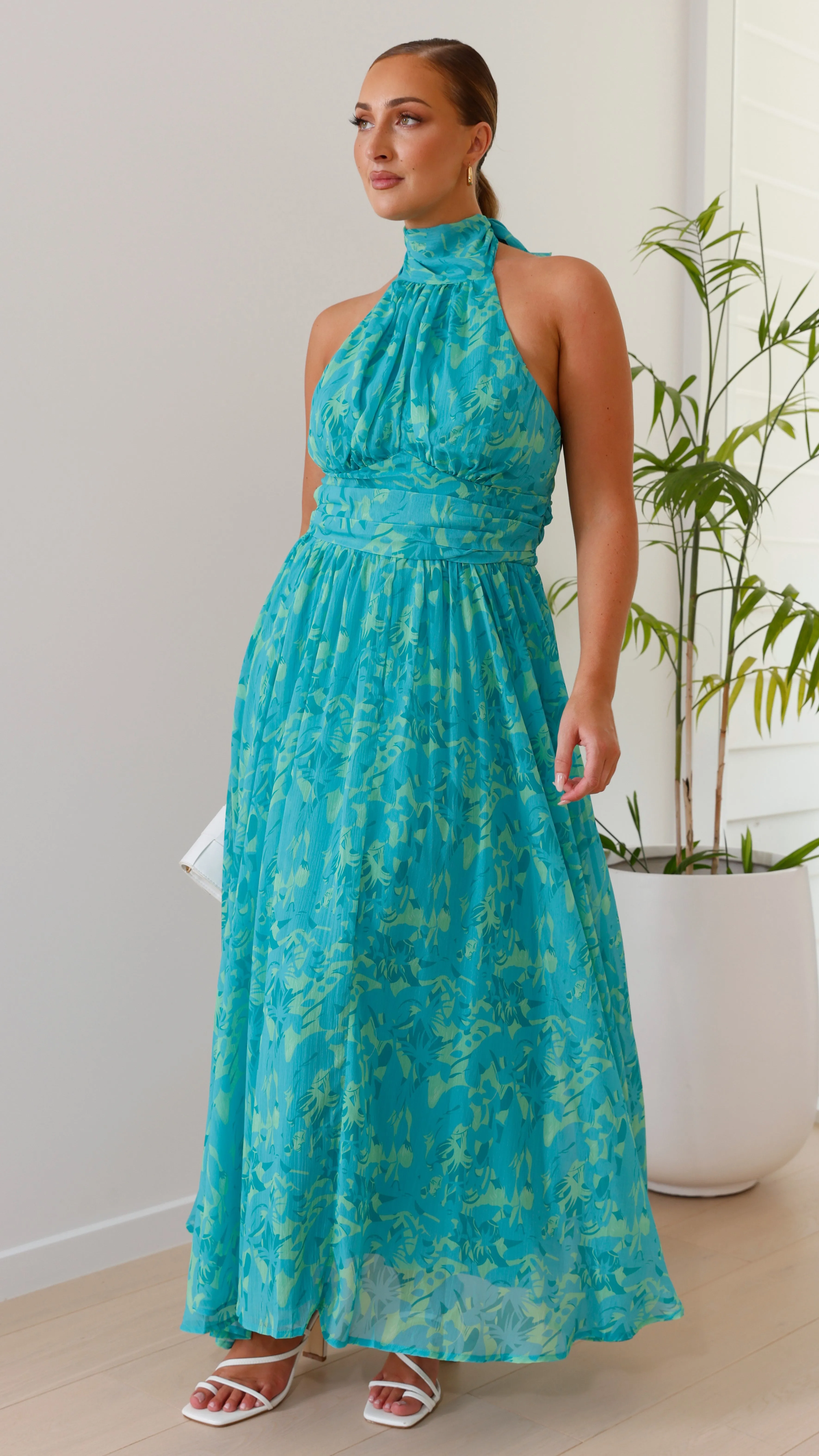 Zahava Maxi Dress - Green Floral