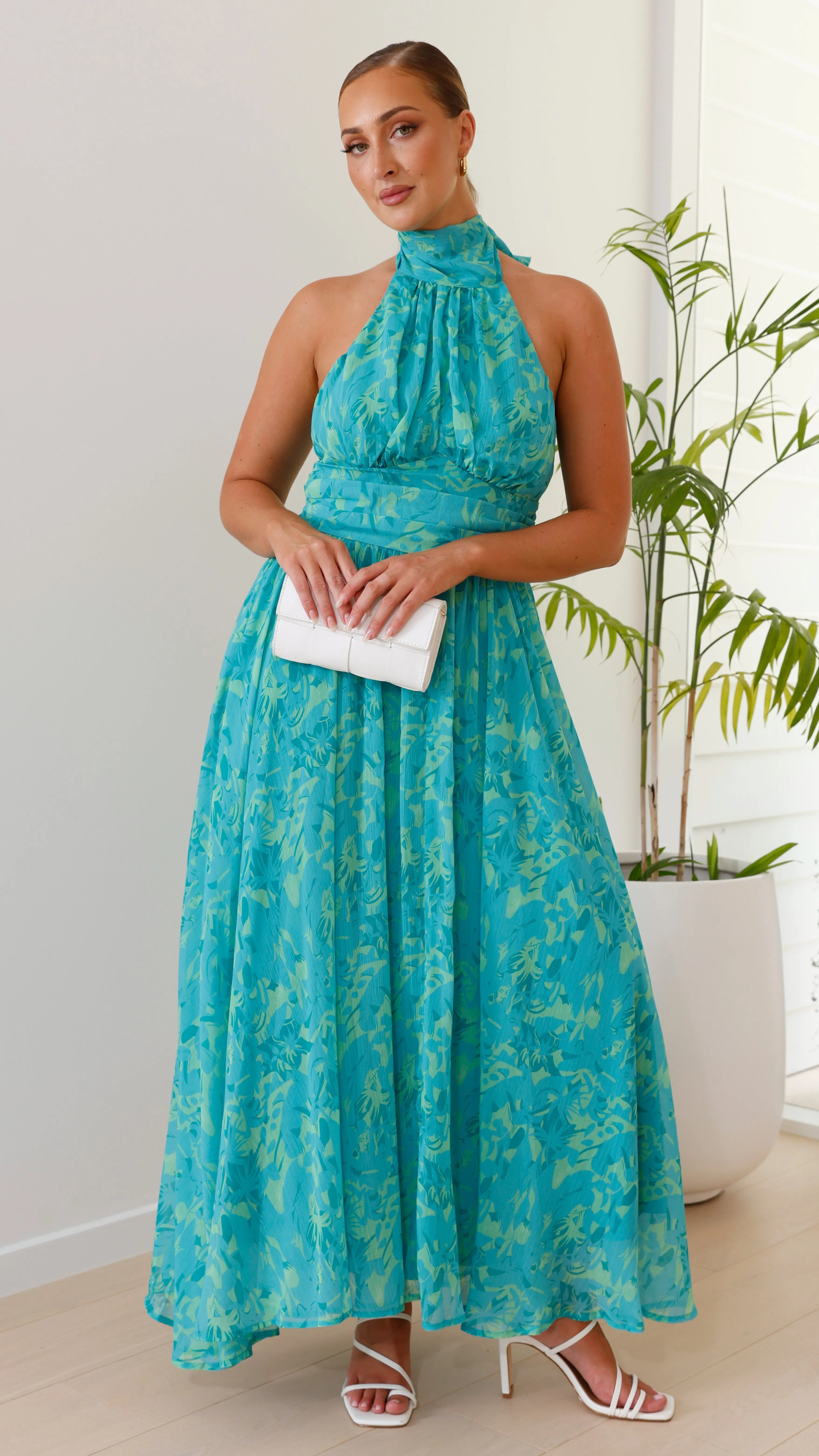 Zahava Maxi Dress - Green Floral