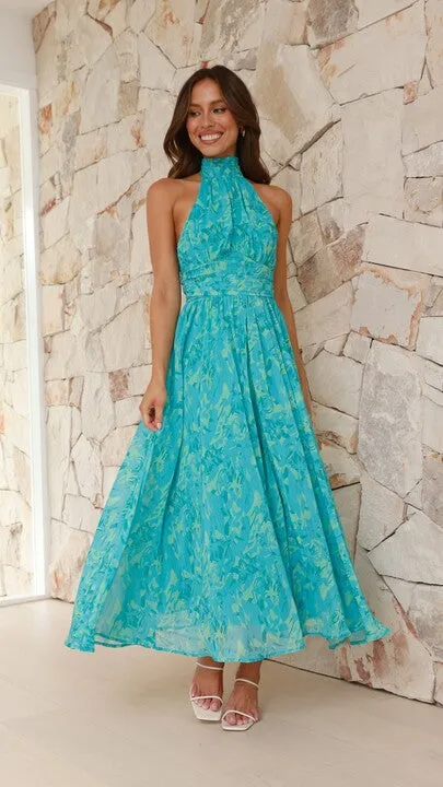 Zahava Maxi Dress - Green Floral