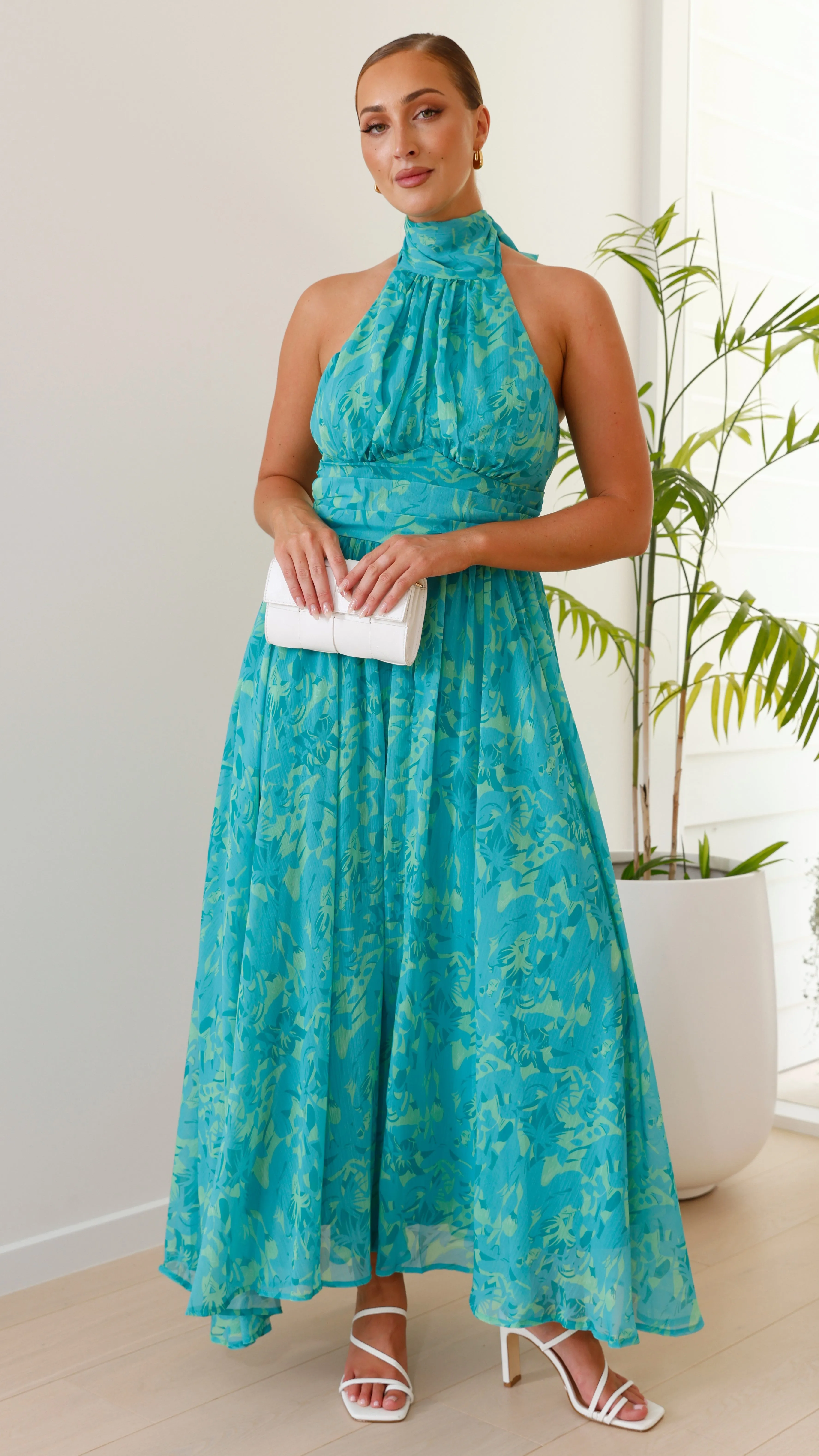 Zahava Maxi Dress - Green Floral