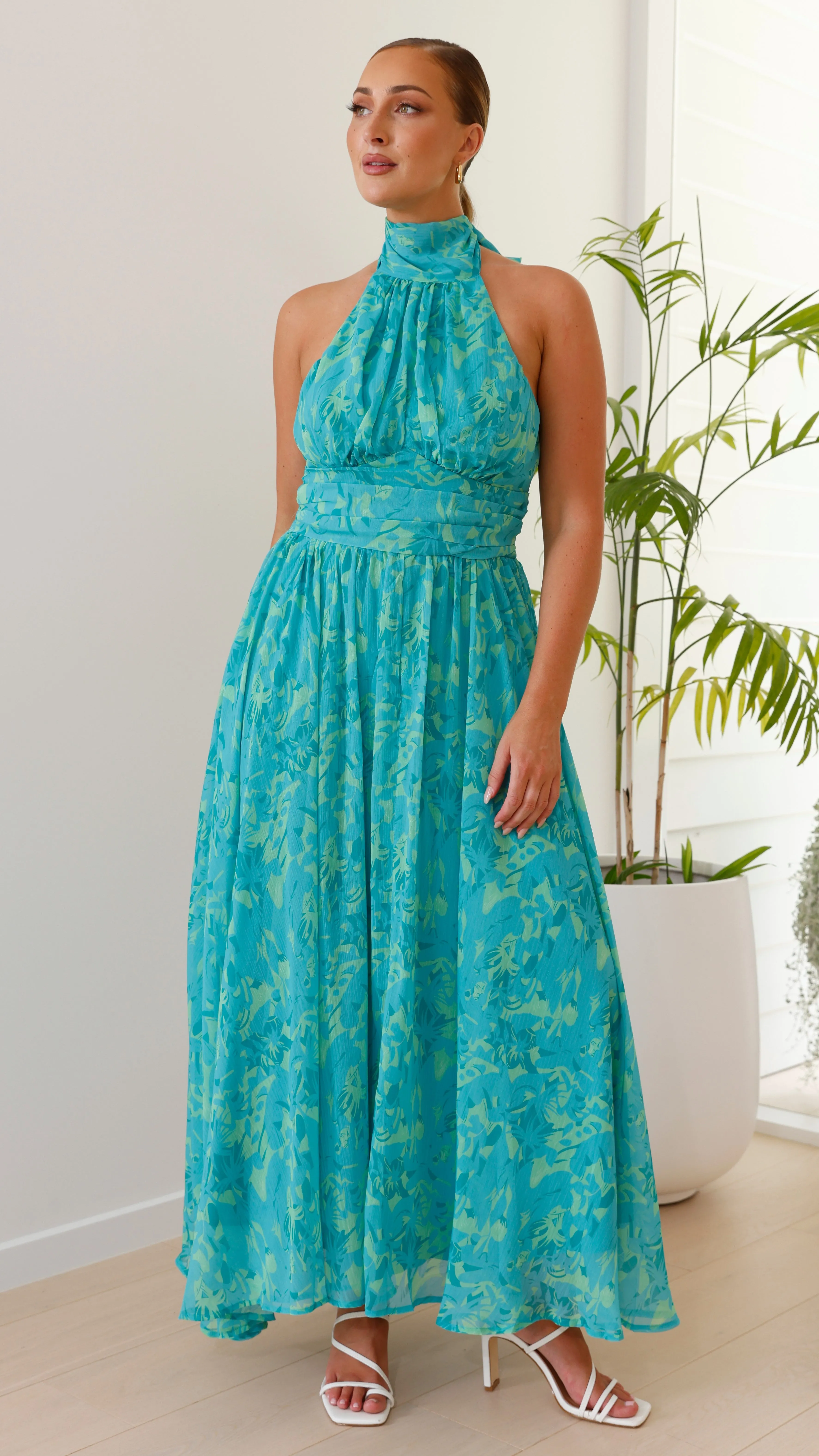 Zahava Maxi Dress - Green Floral