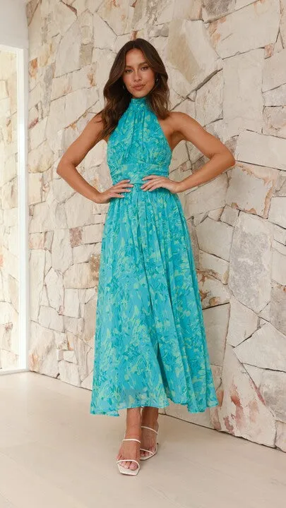 Zahava Maxi Dress - Green Floral