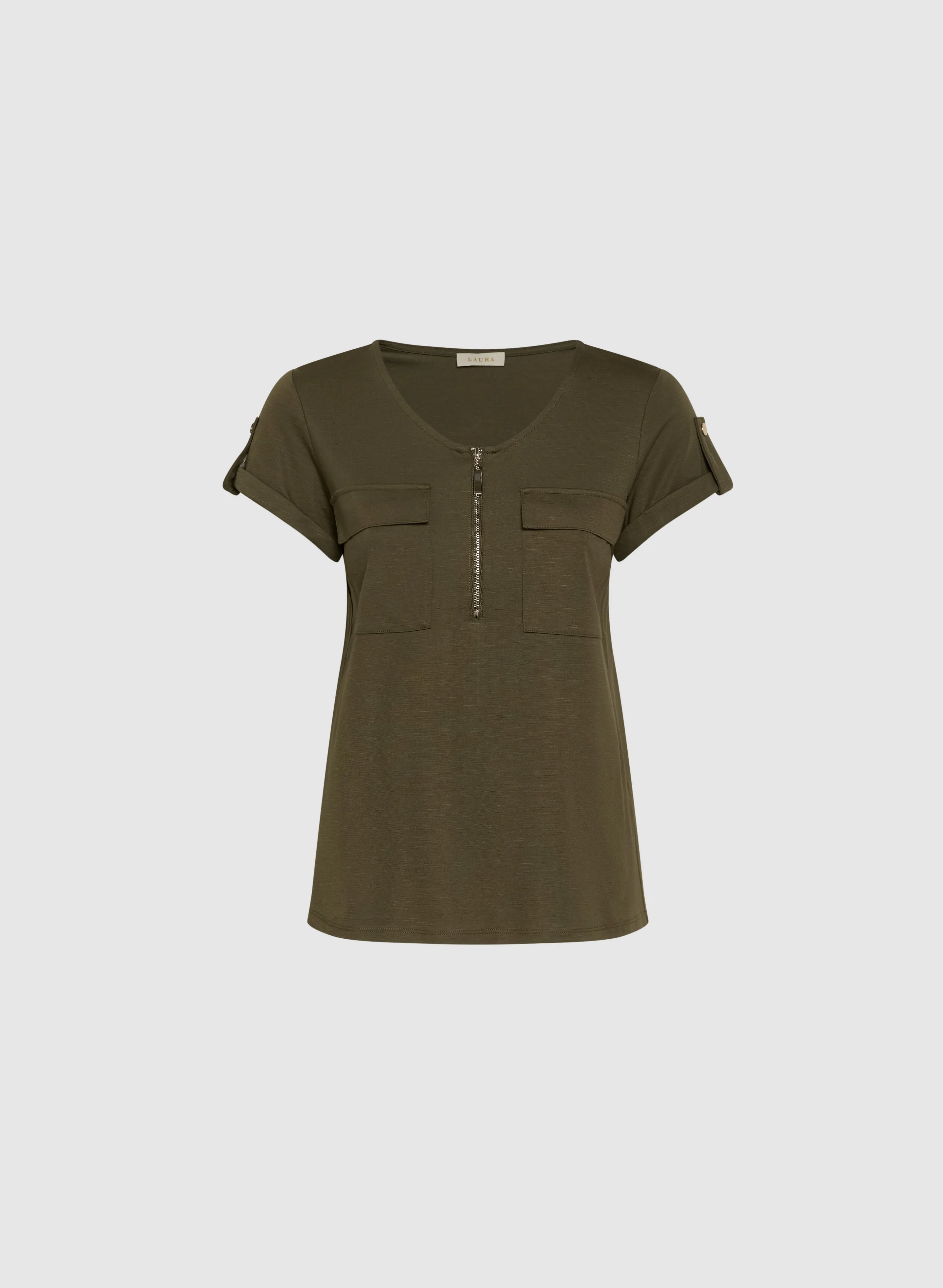 Zip Front T-Shirt