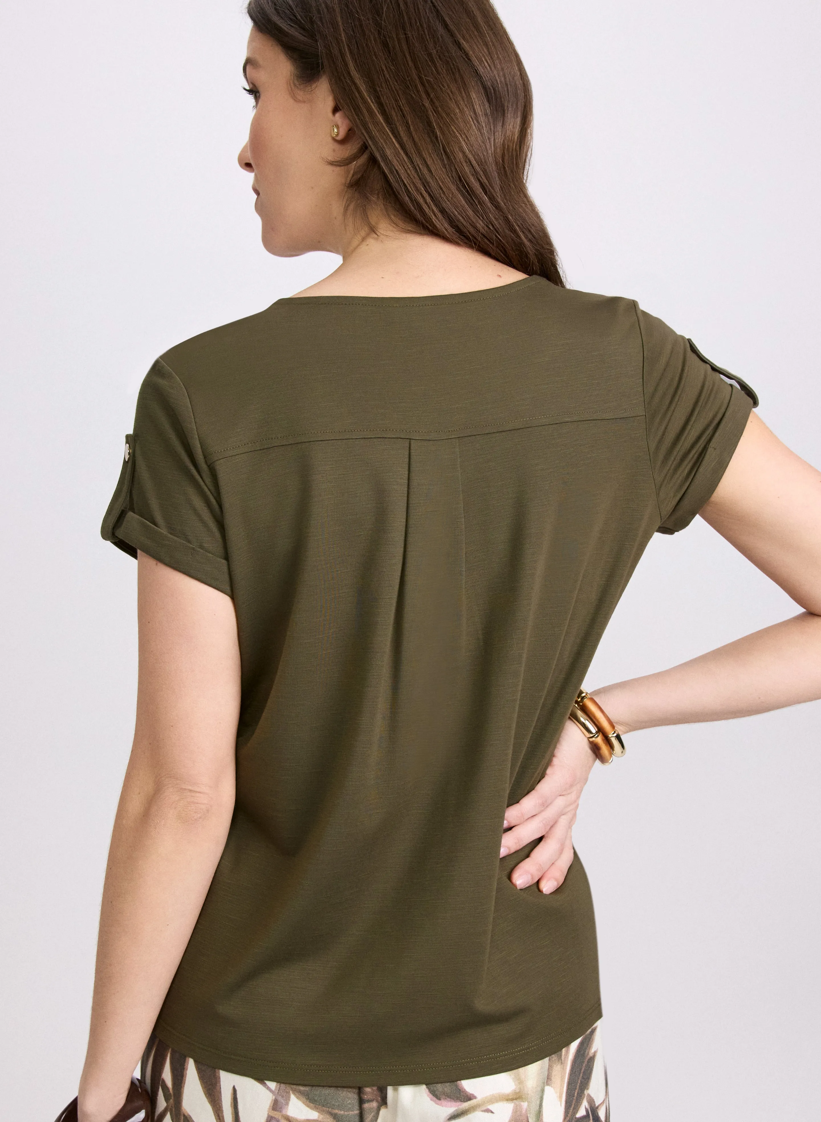 Zip Front T-Shirt