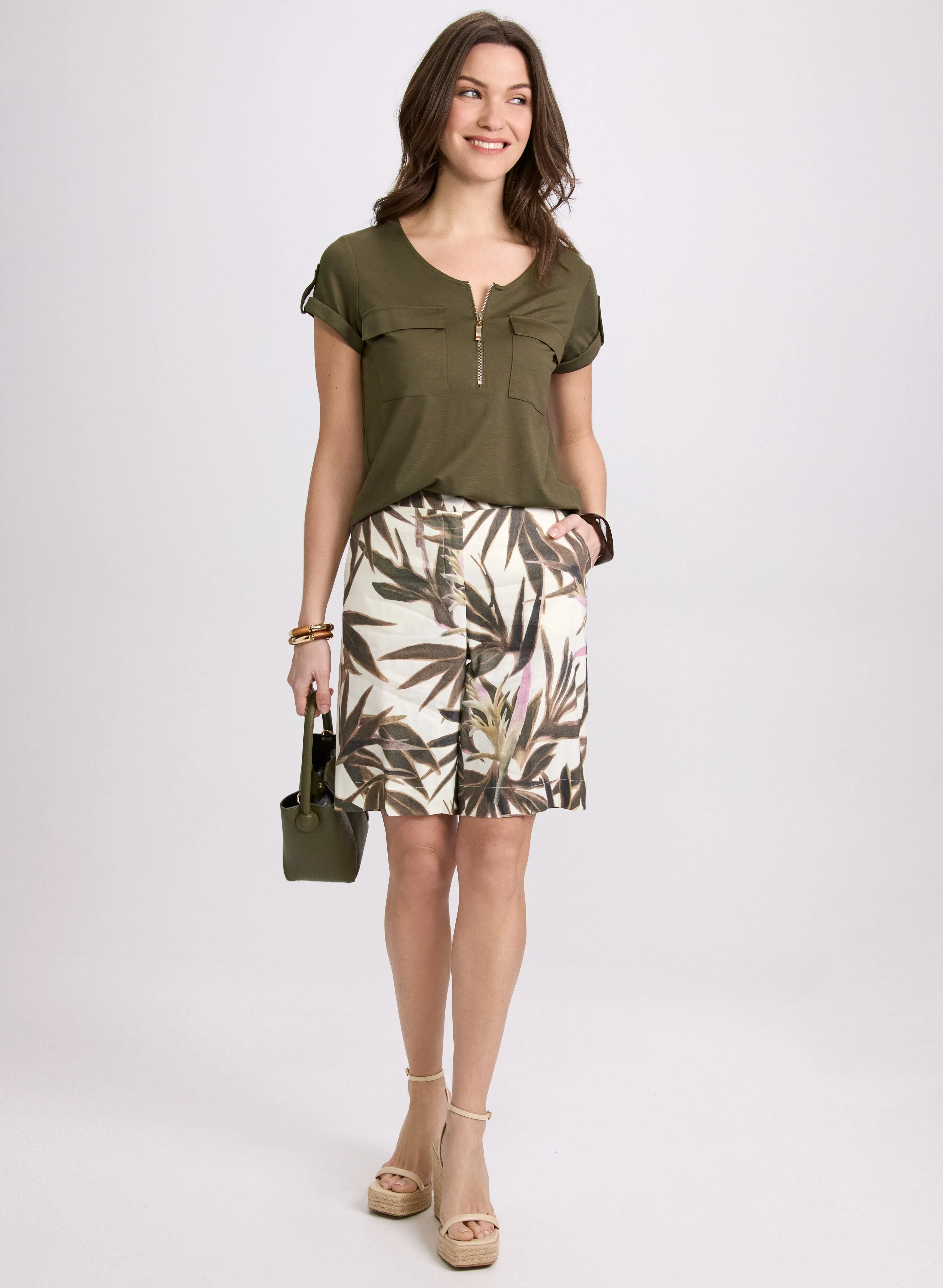 Zip Front T-Shirt
