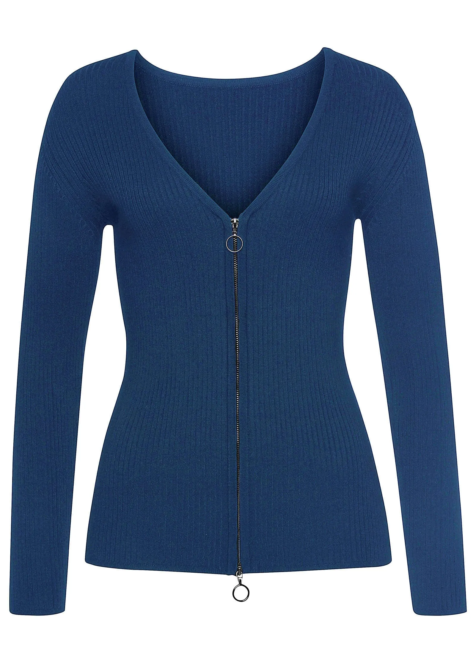Zip-Up Sweater - Blue