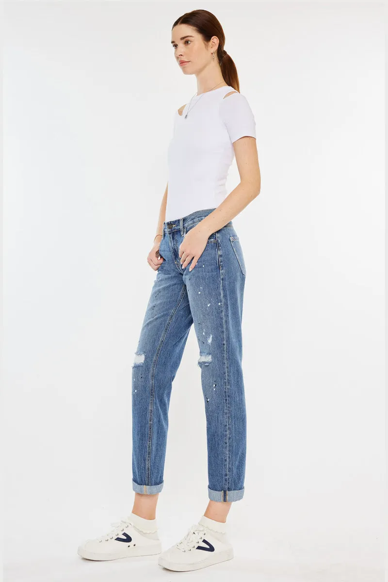Zyra Mid Rise Boyfriend Jeans