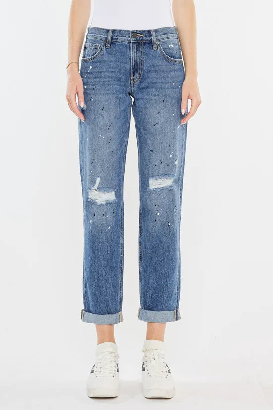 Zyra Mid Rise Boyfriend Jeans