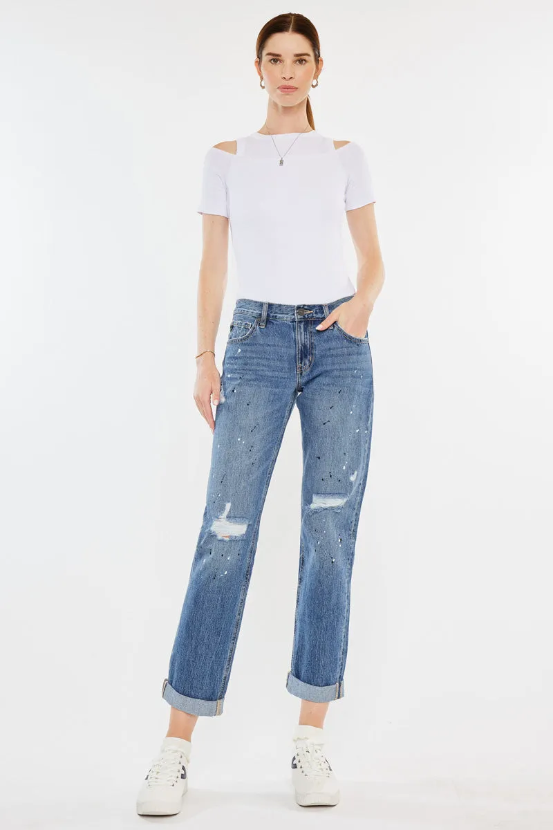 Zyra Mid Rise Boyfriend Jeans