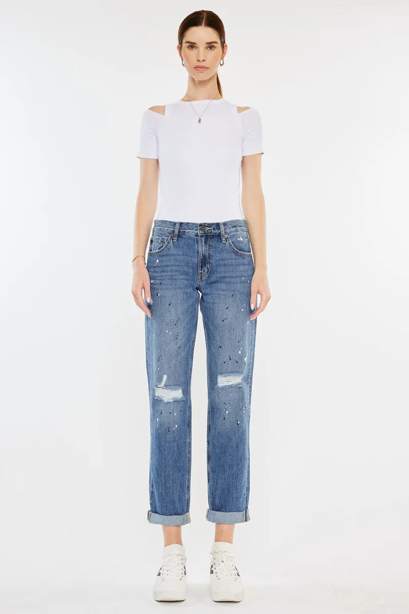 Zyra Mid Rise Boyfriend Jeans